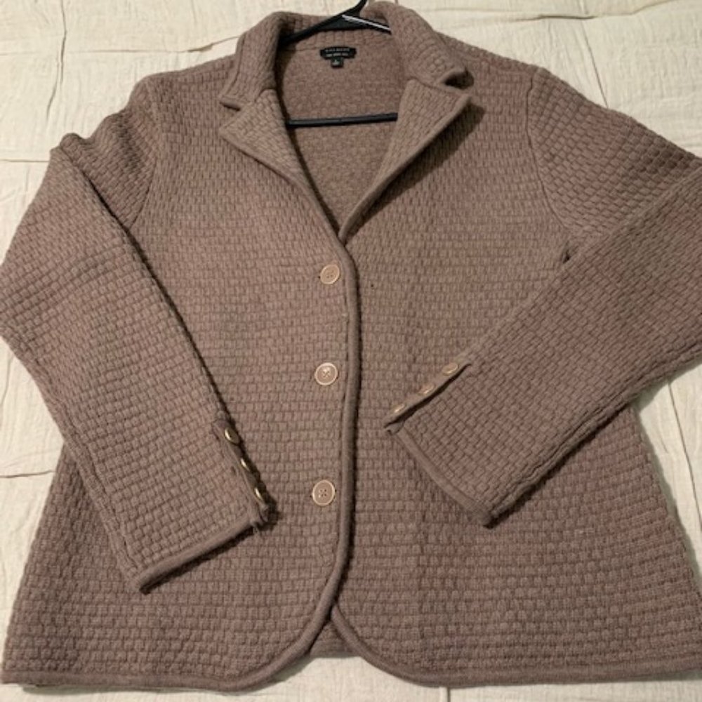 Talbots Pure Merino Wool Sweater Jacket (L)
